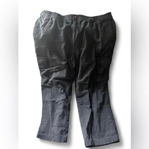 Men's Haband’s Ice House Flannel Lined Black Cargo Pants Sz 42S